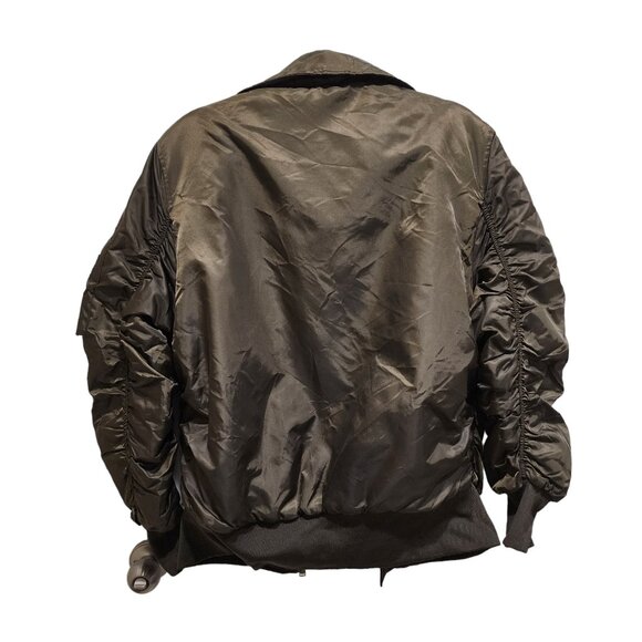 American Stitch Jacket Men's Size L Olive Military Cropped Bomber Full Zip - Picture 14 of 16
